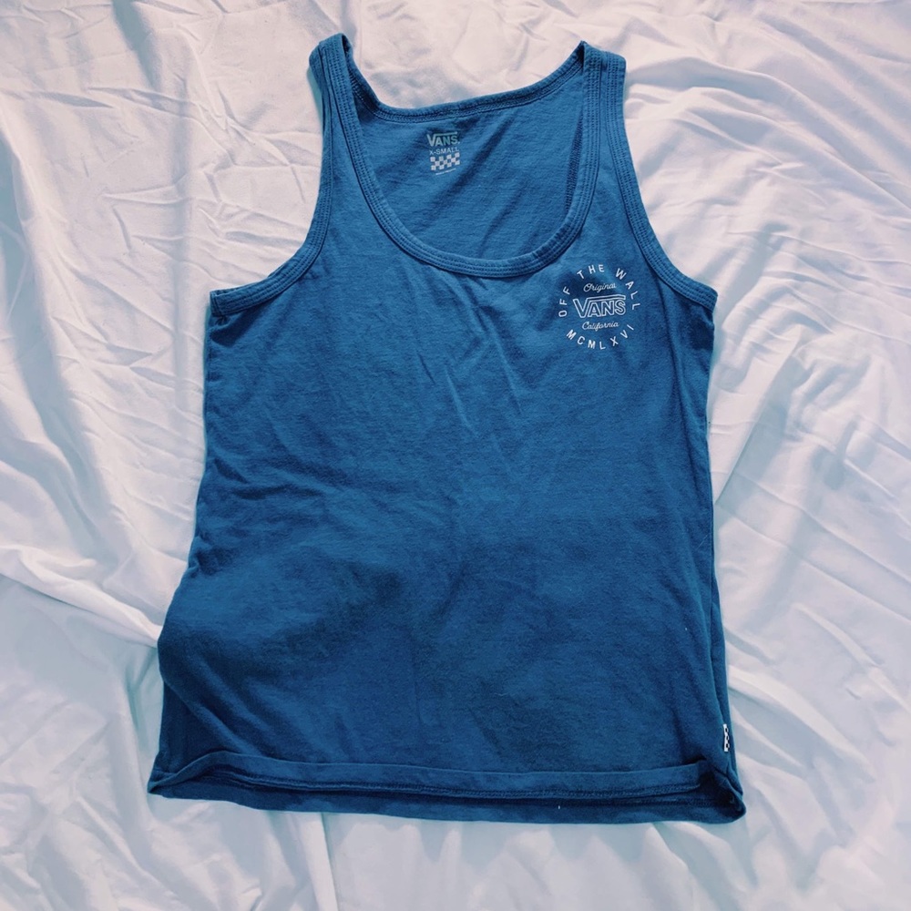 dark blue vans tank.